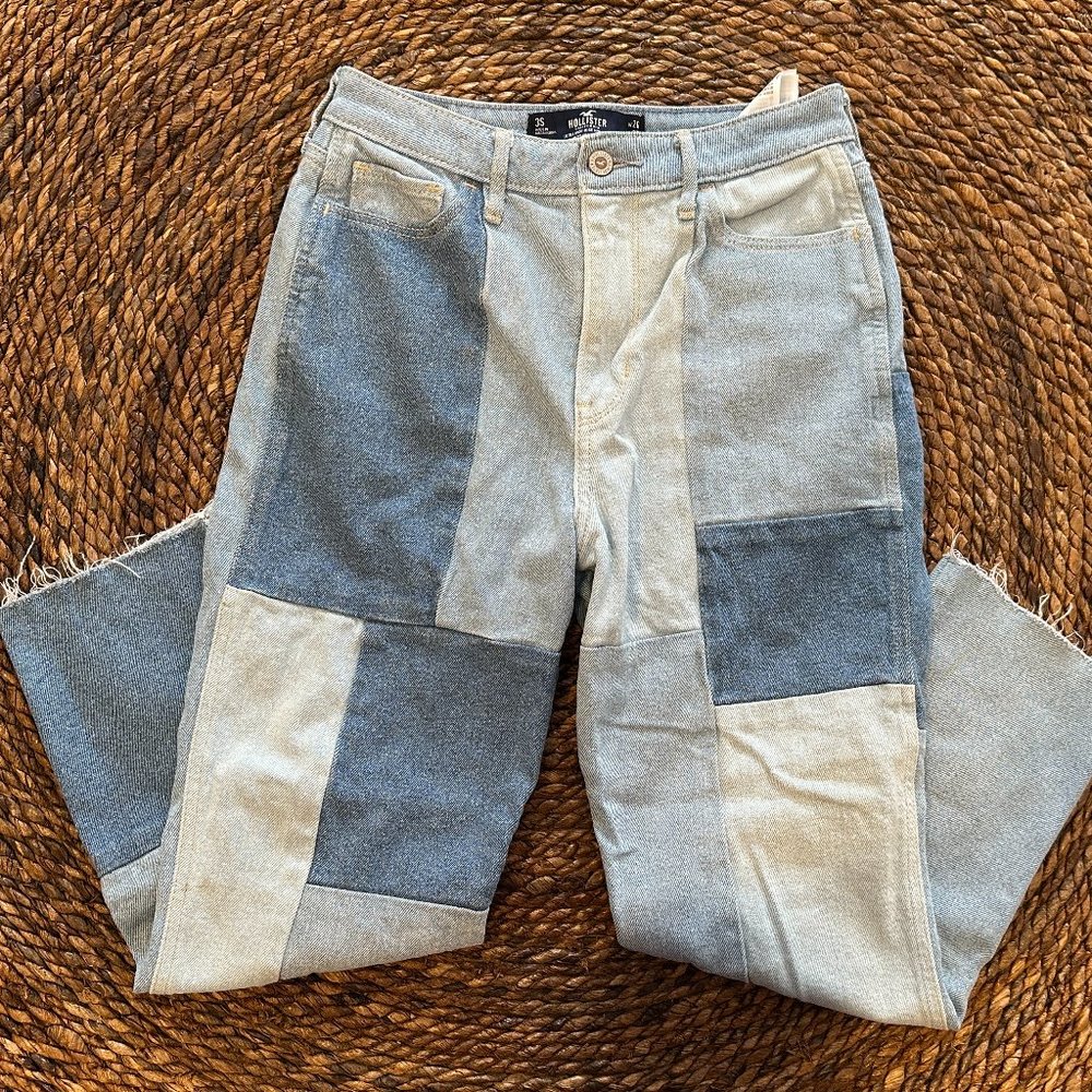 Hollister Asymmetrical Ultra High Rise Mom Jean